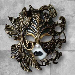 Black and Gold Masquerade Mask